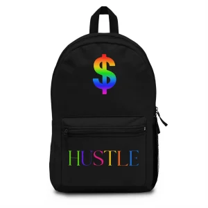 ACHBP6 BLACK Urban Hustle Backpack - School Book Bag, Stylish Daypack, Trendy Carry All Bag, Gym Bag for On The Go
