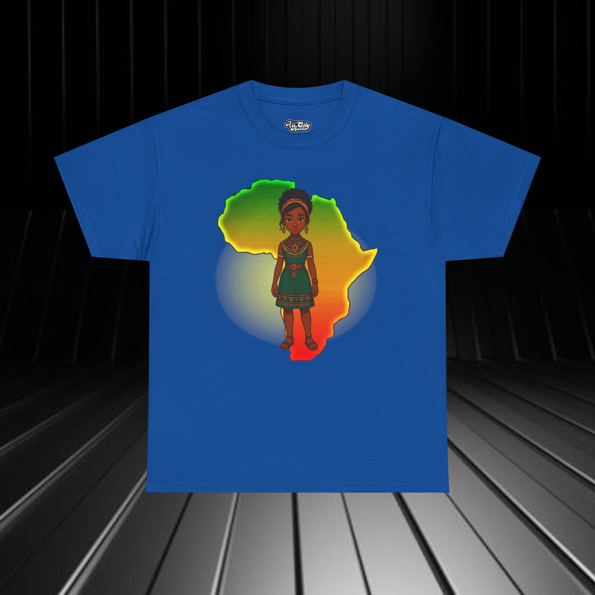 AFRICA3 African Heritage Unisex Heavy Cotton Tee, Vibrant Cultural Shirt, Gift for Travelers, Nature Lovers, Family Celebrations, Africana Apparel - Image 8