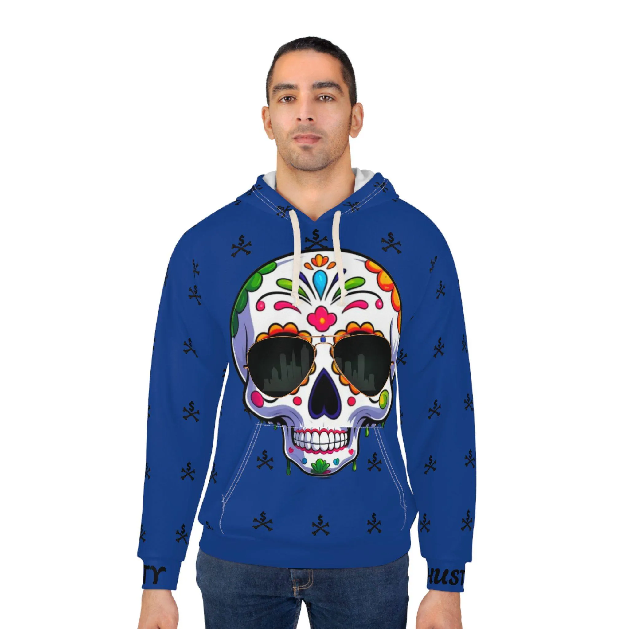 ACHEXTRA-HOODIE1 BLUE Vibrant Street Hoodie, Unisex Pullover, Streetwear, Drip Fashion, Casual Wear, Everyday Fit, Gift for the Real Ones - Image 4