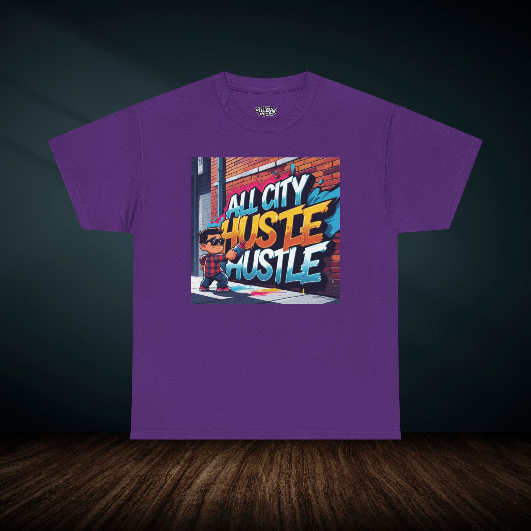 ACH9 Retro Urban Hustle T-Shirt, Unisex Graphic Tee, Casual Streetwear, Gift for Creatives, Everyday Wear, All City Hustle - Image 3