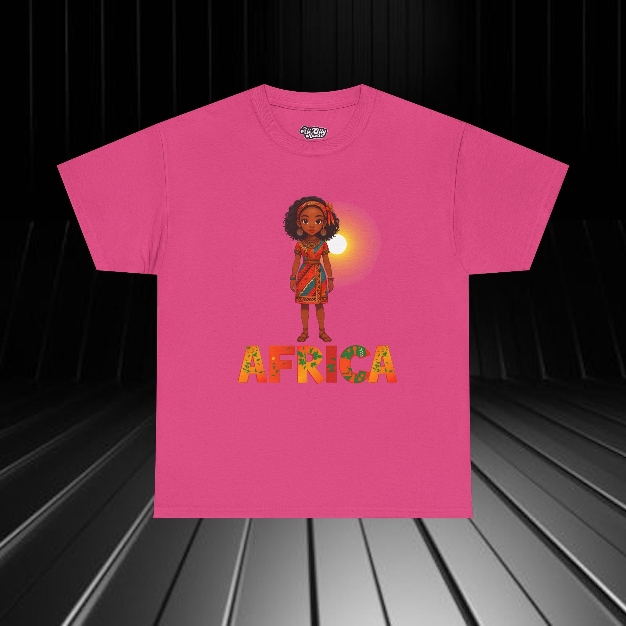 AFRICA1 African Heritage Unisex Heavy Cotton Tee, Vibrant Cultural Shirt, Gift for Travelers, Nature Lovers, Family Celebrations, Africana Apparel - Image 9