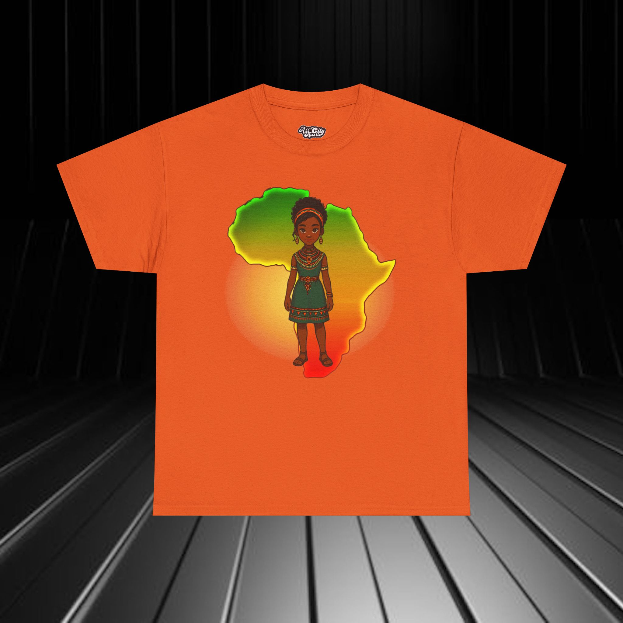 AFRICA3 African Heritage Unisex Heavy Cotton Tee, Vibrant Cultural Shirt, Gift for Travelers, Nature Lovers, Family Celebrations, Africana Apparel - Image 6