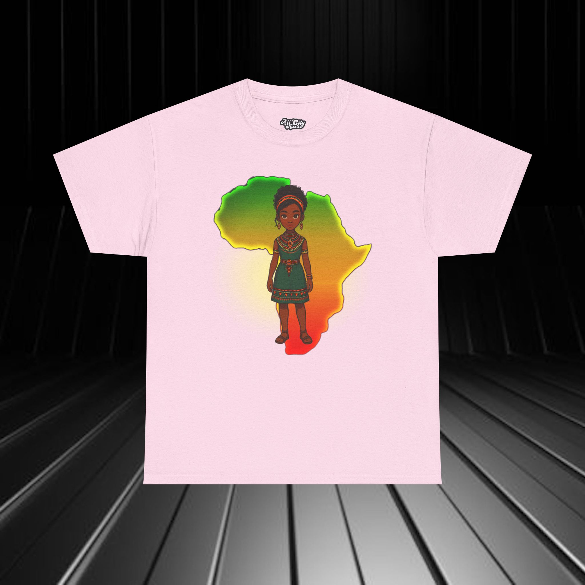 AFRICA3 African Heritage Unisex Heavy Cotton Tee, Vibrant Cultural Shirt, Gift for Travelers, Nature Lovers, Family Celebrations, Africana Apparel - Image 7