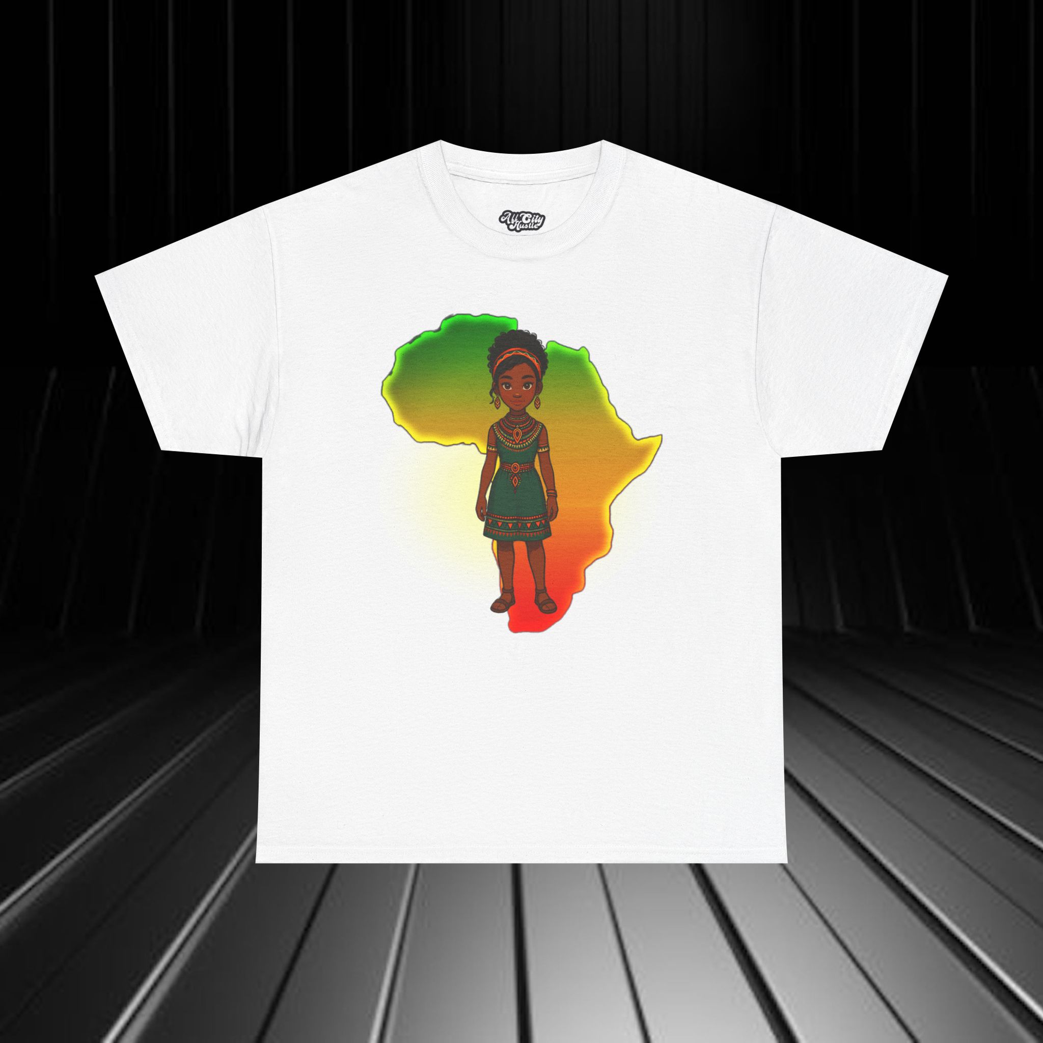 AFRICA3 African Heritage Unisex Heavy Cotton Tee, Vibrant Cultural Shirt, Gift for Travelers, Nature Lovers, Family Celebrations, Africana Apparel - Image 11