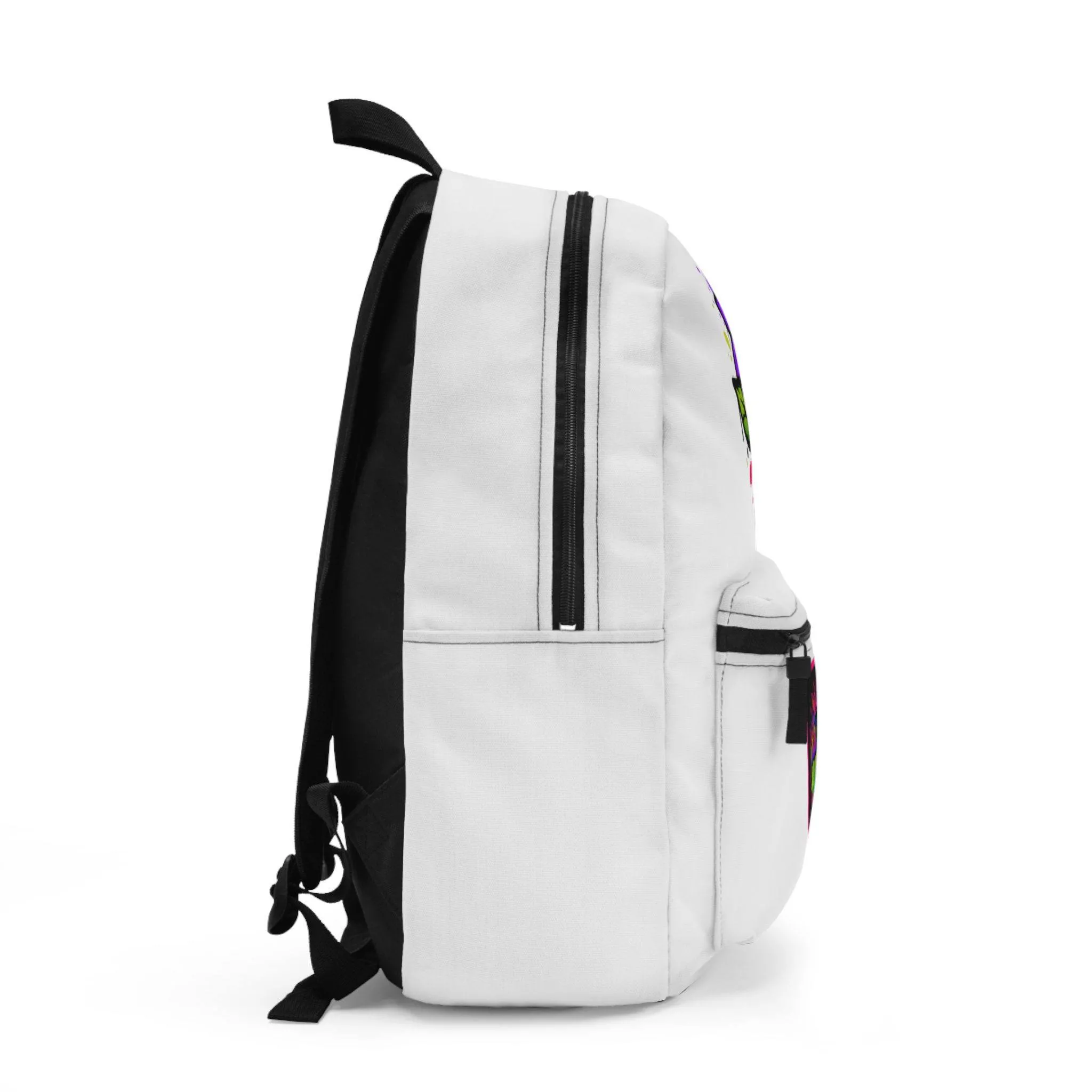 ACHBP8 WHITE Urban Hustle Backpack - School Book Bag, Stylish Daypack, Trendy Carry All Bag, Gym Bag for On The Go - Image 2
