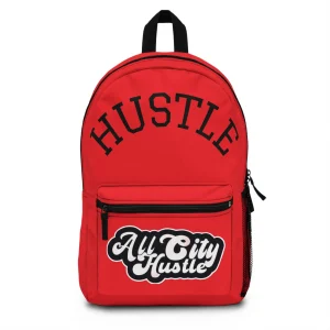 ACHBP1 RED Urban Hustle Backpack - School Book Bag, Stylish Daypack, Trendy Carry All Bag, Gym Bag for On The Go