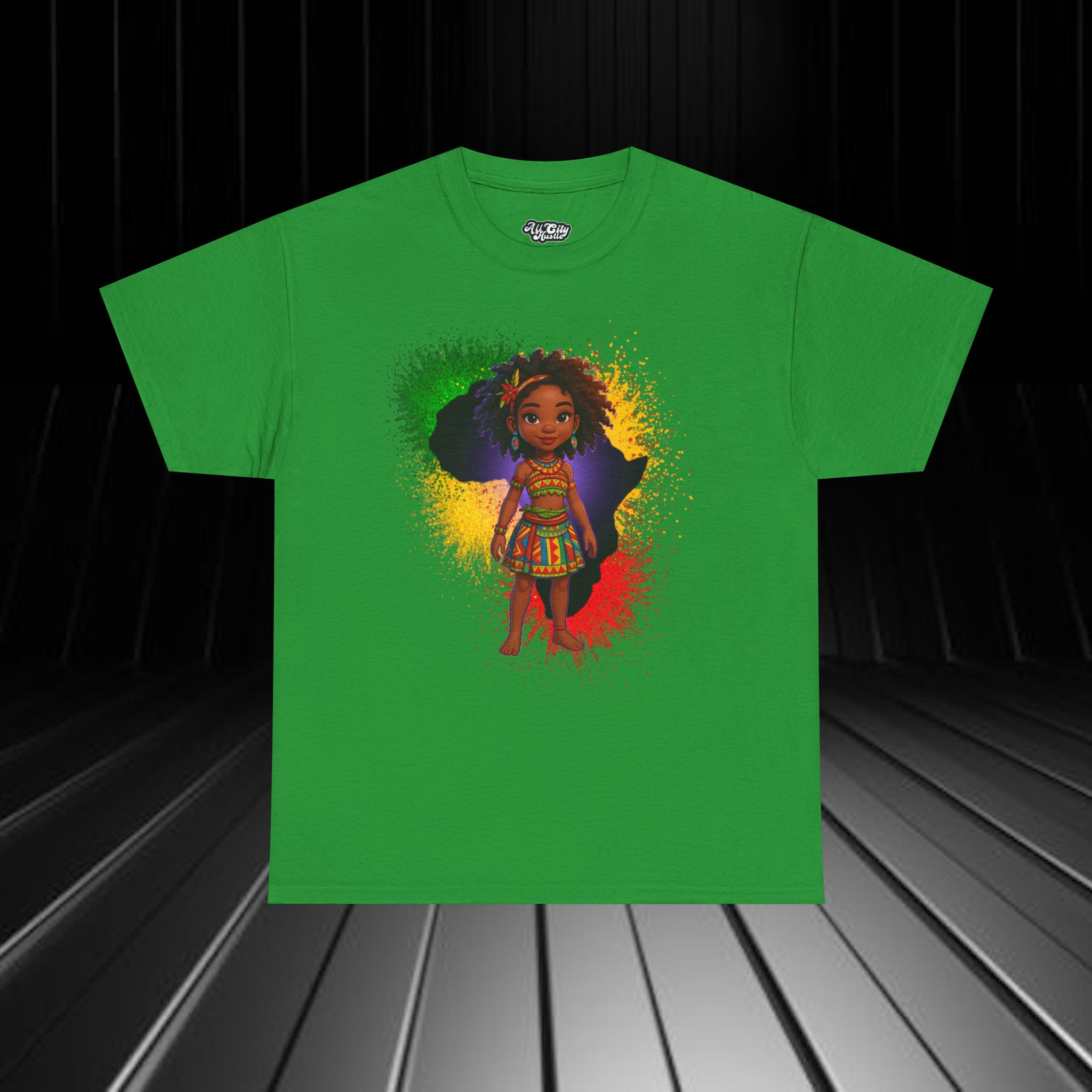 AFRICA2 African Heritage Unisex Heavy Cotton Tee, Vibrant Cultural Shirt, Gift for Travelers, Nature Lovers, Family Celebrations, Africana Apparel - Image 5