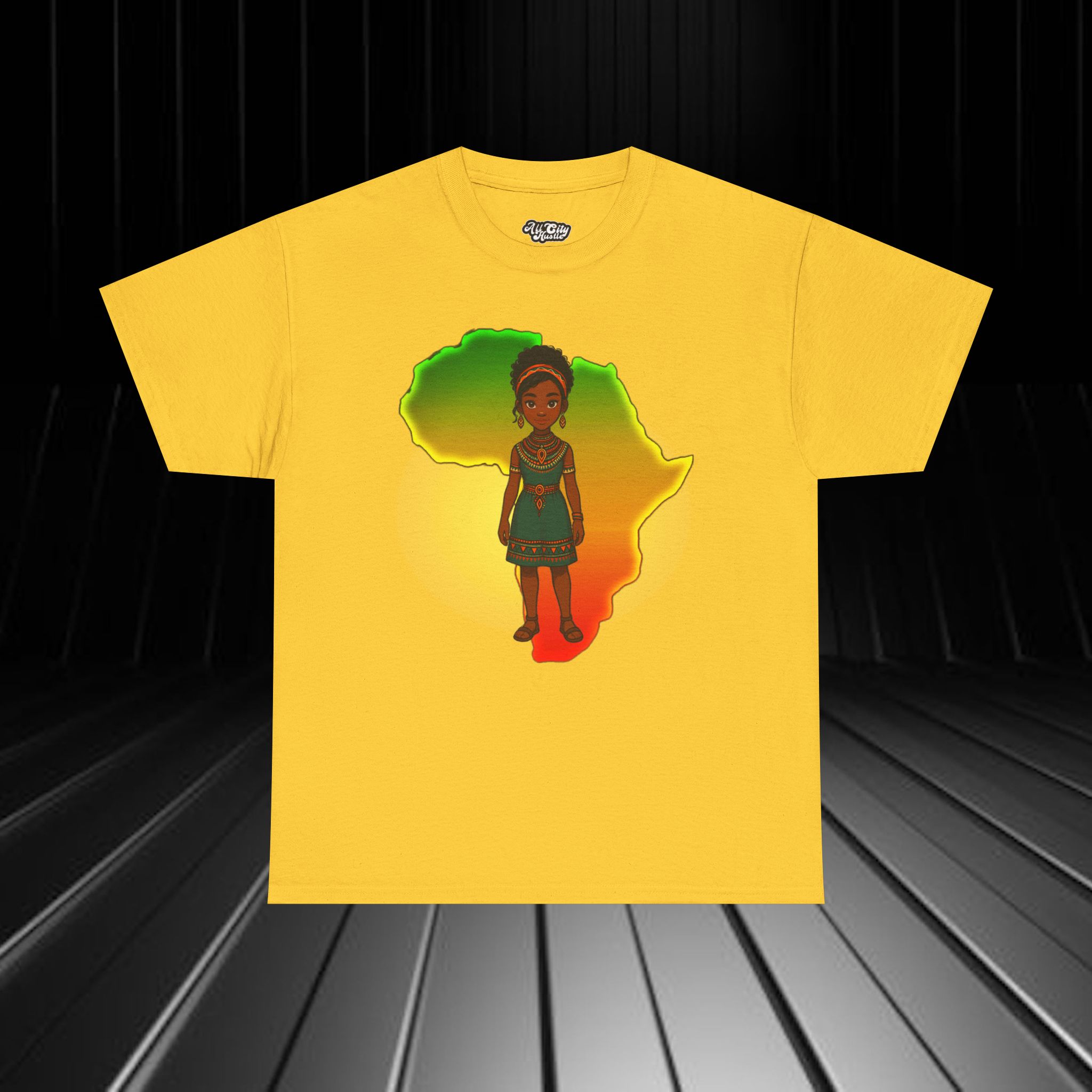 AFRICA3 African Heritage Unisex Heavy Cotton Tee, Vibrant Cultural Shirt, Gift for Travelers, Nature Lovers, Family Celebrations, Africana Apparel - Image 14