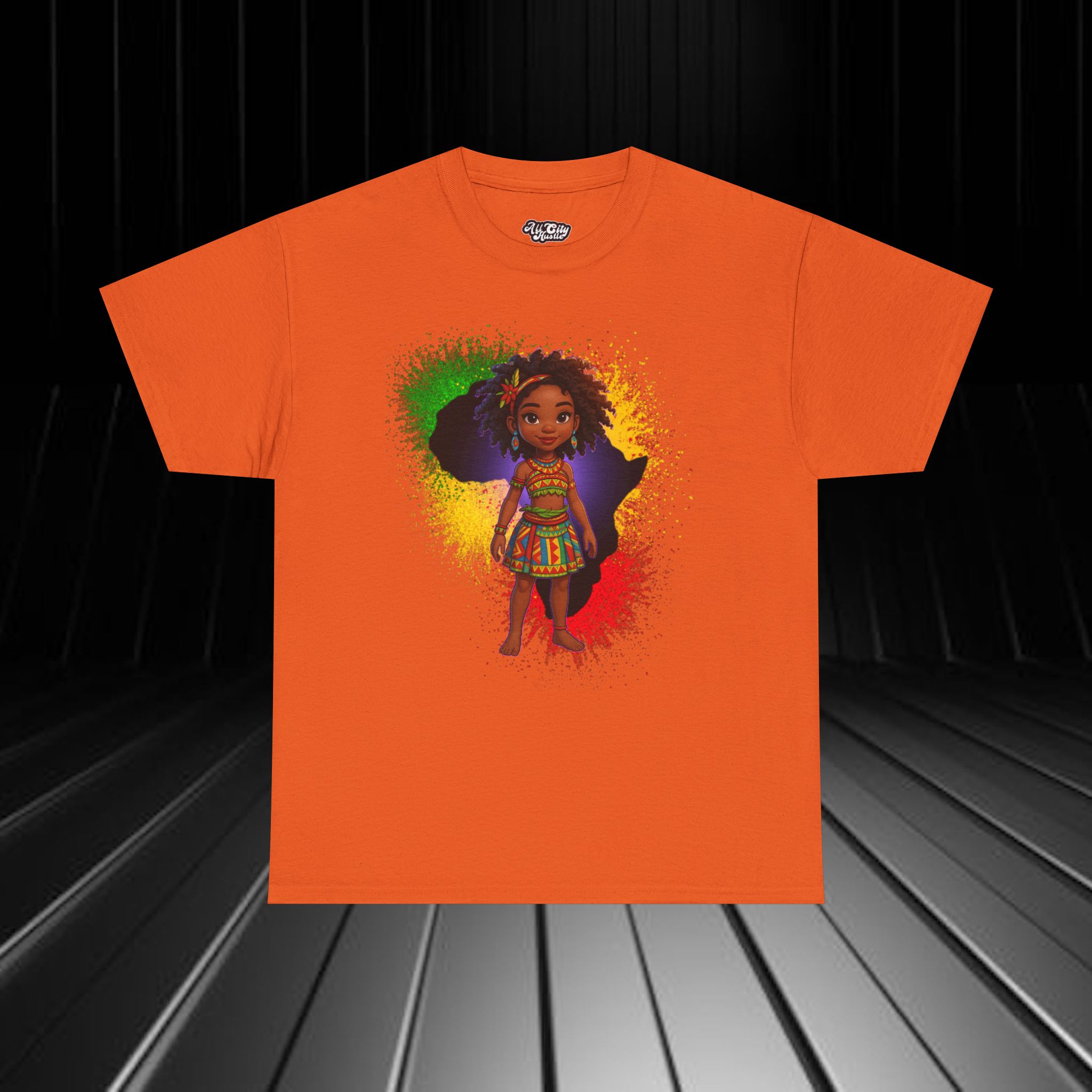 AFRICA2 African Heritage Unisex Heavy Cotton Tee, Vibrant Cultural Shirt, Gift for Travelers, Nature Lovers, Family Celebrations, Africana Apparel - Image 6