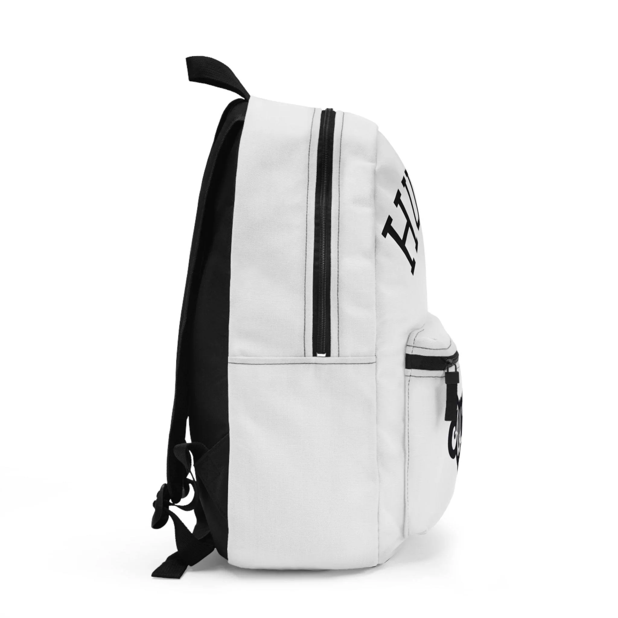 ACHBP1 WHITE Urban Hustle Backpack - School Book Bag, Stylish Daypack, Trendy Carry All Bag, Gym Bag for On The Go - Image 2