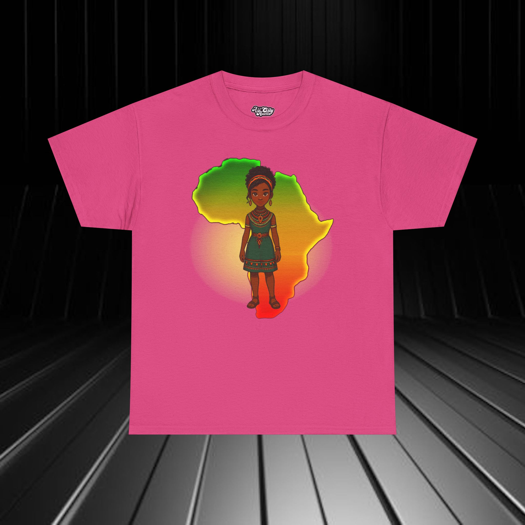 AFRICA3 African Heritage Unisex Heavy Cotton Tee, Vibrant Cultural Shirt, Gift for Travelers, Nature Lovers, Family Celebrations, Africana Apparel - Image 9