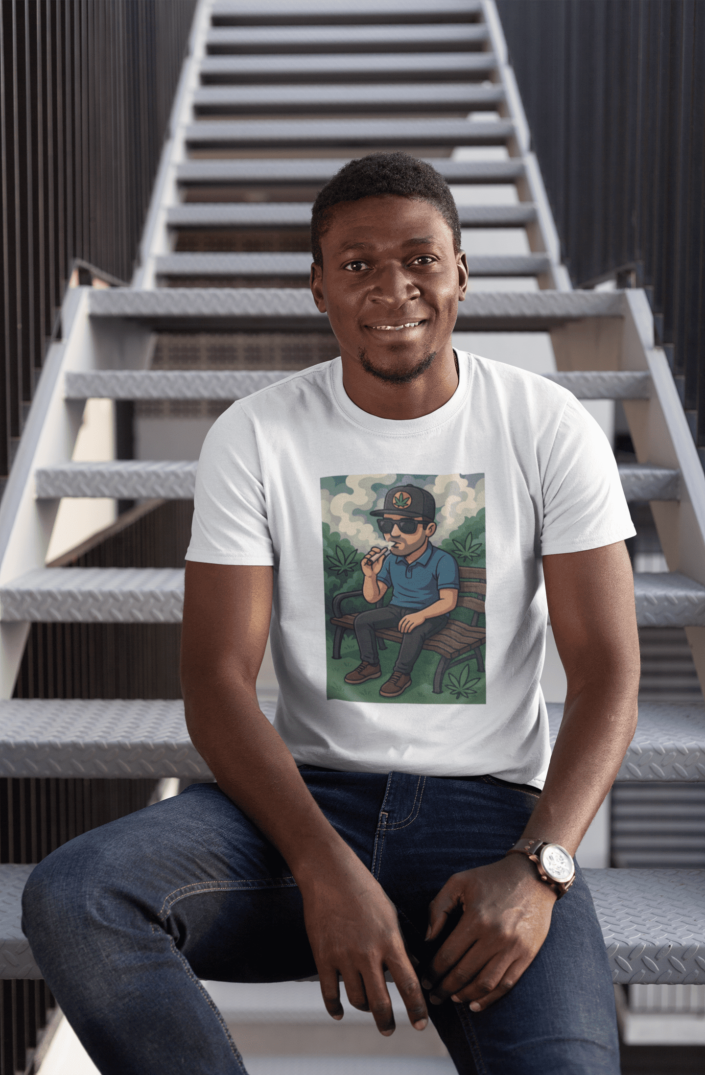 420 8 Urban Hustle Graphic Tee – All City Vibes, Streetwear, 420 Merchandise, Marijuana Casual Outfit, Gift for Entrepreneurs, Everyday Wear