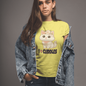 ANIMAL3 Cute Cat Humor Tee, Funny Cat Shirt, Unisex Cotton T-Shirt, Animal Lover Gift, Pet Themed Apparel, Gift for Cat Parents