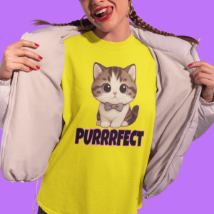 ANIMAL27 Cute Cat Humor Tee, Funny Cat Shirt, Unisex Cotton T-Shirt, Animal Lover Gift, Pet Themed Apparel, Gift for Cat Parents