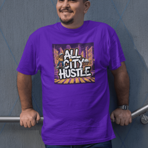 ACH13 Retro Urban Hustle T-Shirt, Unisex Graphic Tee, Casual Streetwear, Gift for Creatives, Everyday Wear, All City Hustle