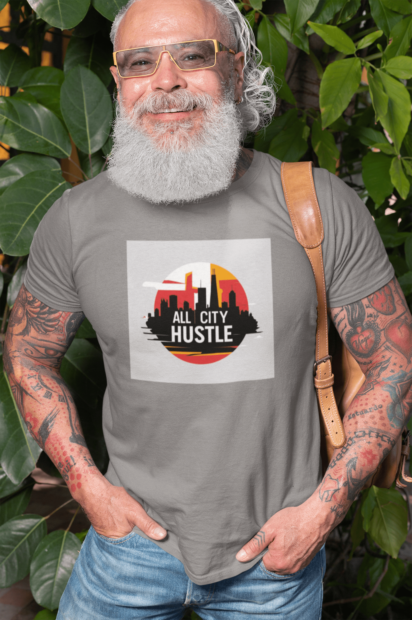 ACH25 Retro Urban Hustle T-Shirt, Unisex Graphic Tee, Casual Streetwear, Gift for Creatives, Everyday Wear, All City Hustle