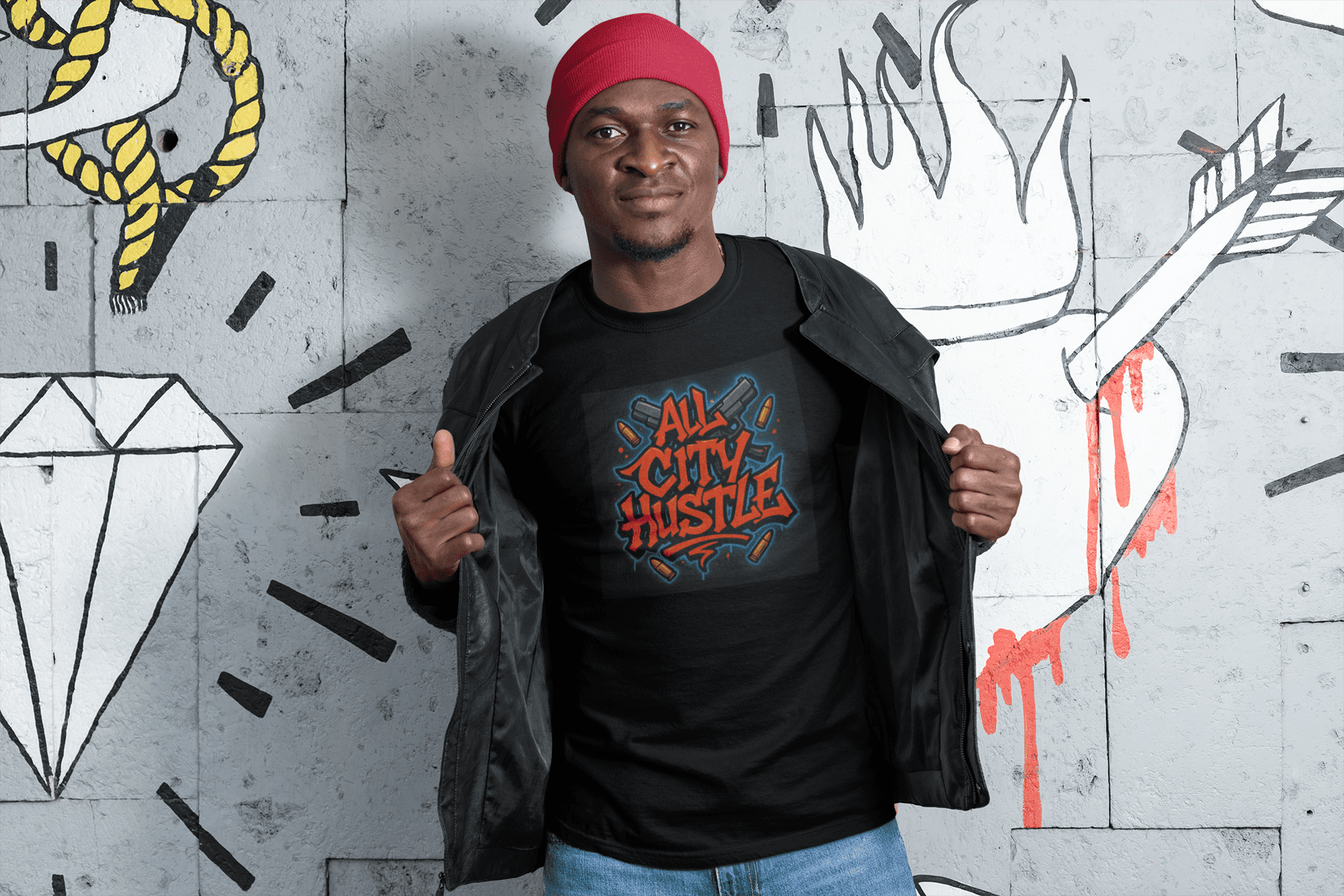 ACH30 Retro Urban Hustle T-Shirt, Unisex Graphic Tee, Casual Streetwear, Gift for Creatives, Everyday Wear, All City Hustle