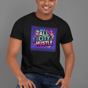 ACH40 Retro Urban Hustle T-Shirt, Unisex Graphic Tee, Casual Streetwear, Gift for Creatives, Everyday Wear, All City Hustle