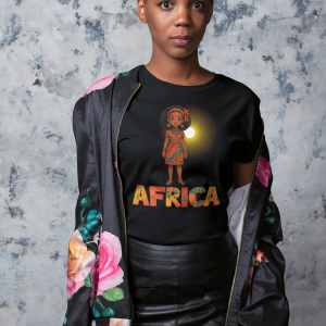 AFRICA1 African Heritage Unisex Heavy Cotton Tee, Vibrant Cultural Shirt, Gift for Travelers, Nature Lovers, Family Celebrations, Africana Apparel