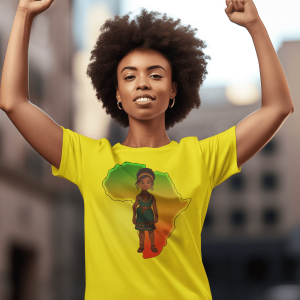 AFRICA3 African Heritage Unisex Heavy Cotton Tee, Vibrant Cultural Shirt, Gift for Travelers, Nature Lovers, Family Celebrations, Africana Apparel