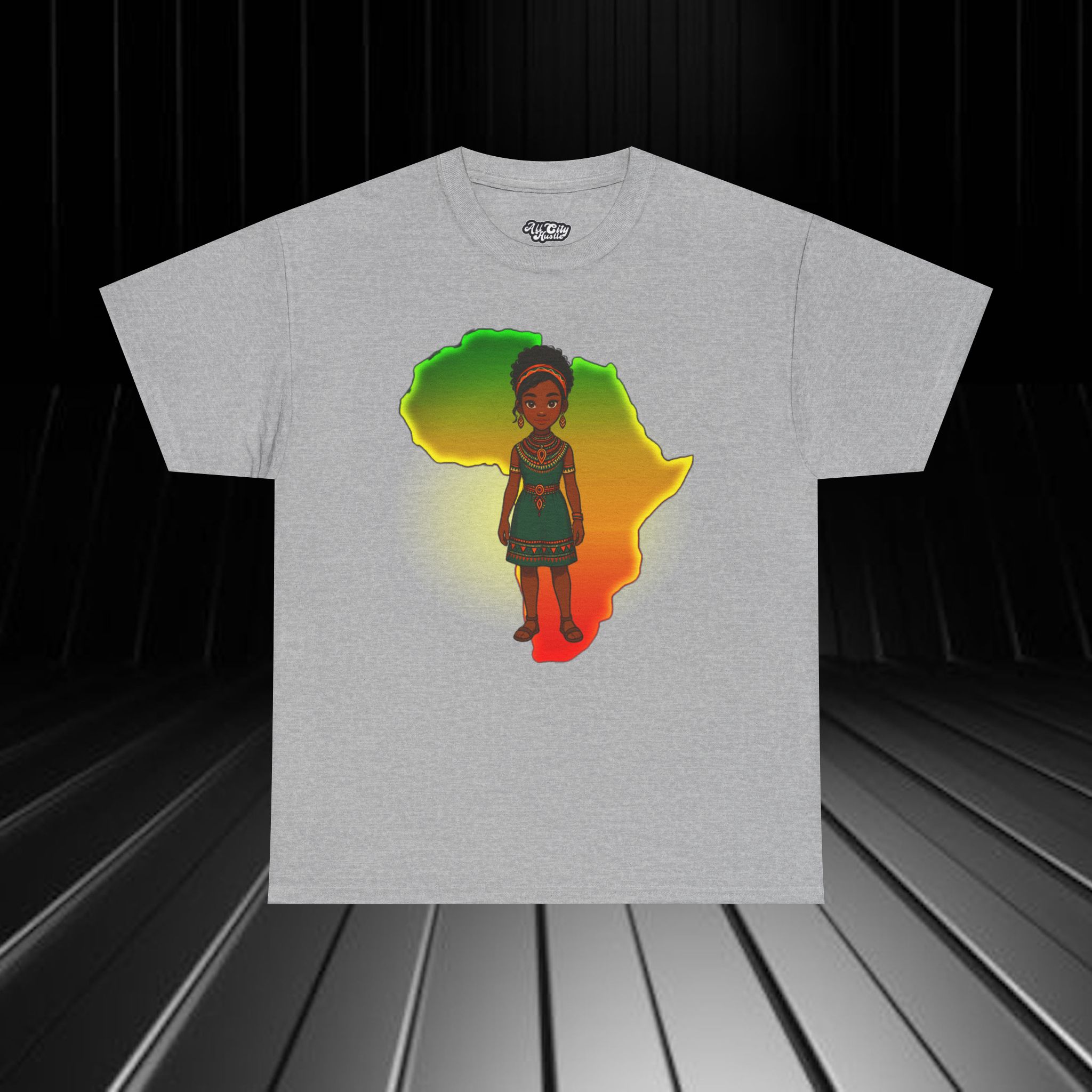 AFRICA3 African Heritage Unisex Heavy Cotton Tee, Vibrant Cultural Shirt, Gift for Travelers, Nature Lovers, Family Celebrations, Africana Apparel - Image 12