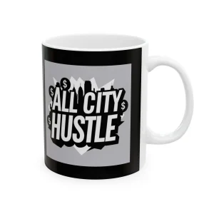 ACHMUG1 Urban Hustle Ceramic Mug | AllCityHustle Coffee Cup, Perfect Gift for Coffee Lovers, Home Office Cup, Unique Coffee Cup