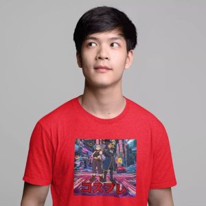 ANIME9 Cool Anime Tee, Unisex Cotton Shirt, Fun Graphic Tee, Gift for Anime Lovers, Birthday Present, Anime Lover Clothing