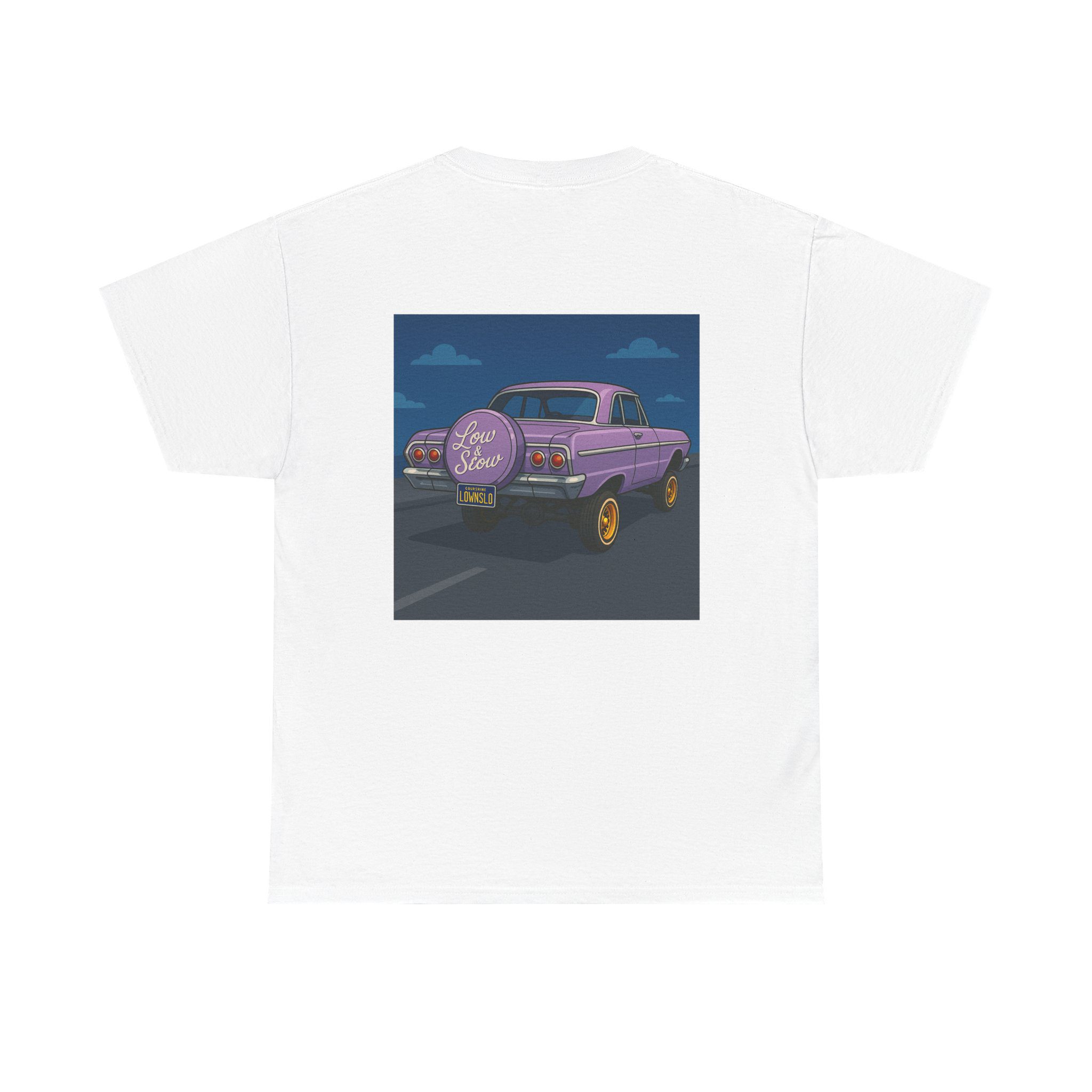 ACHLOWRIDER1 - 2 Sided Graphic Tee | Unisex Heavy Cotton Tee for Lowrider Lovers, Gifts, Retro Old School Vibes, Summer Wear, Casual Car Show Fashion - Image 2