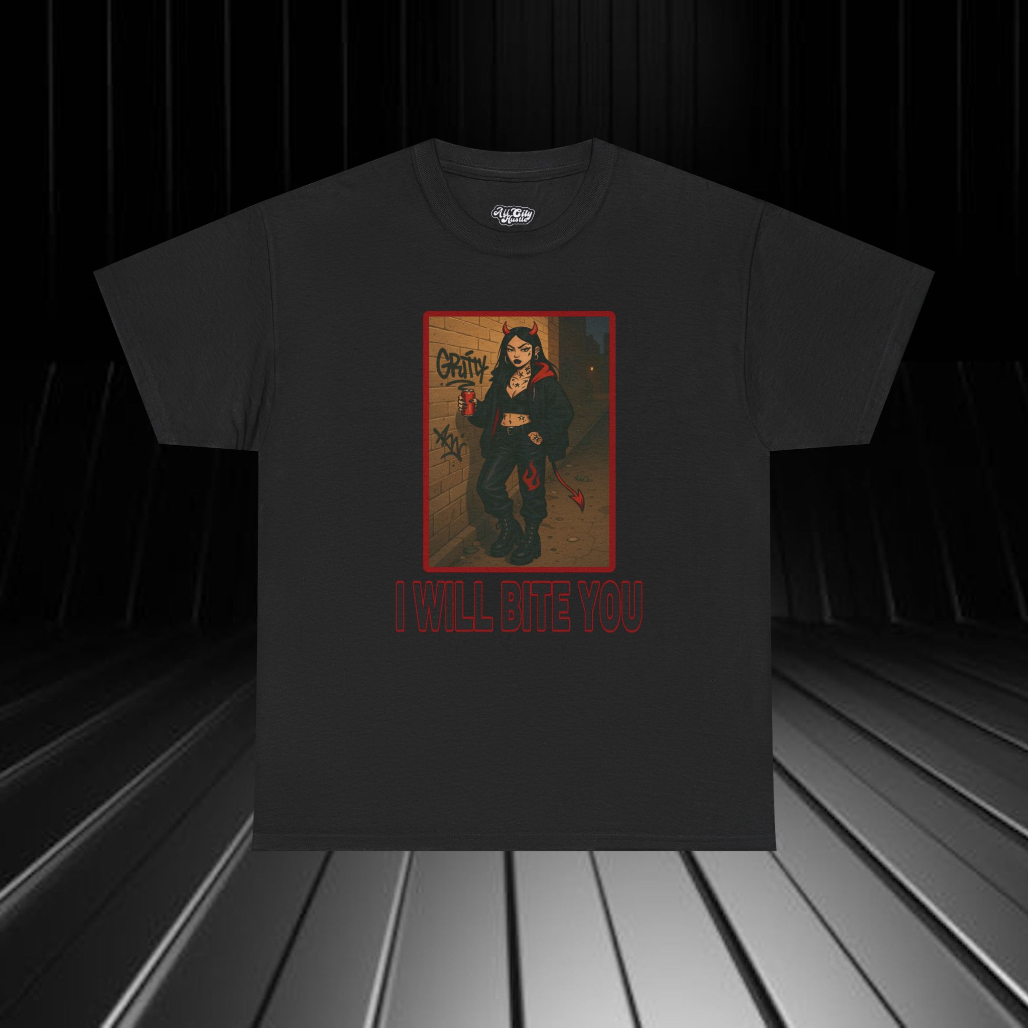 DARK23 Evil Cute Graphic Tee, Unisex Cotton Tee, Trendy T-Shirt, Casual Wear, Gift for Anyone, Dark Apparel - Image 4