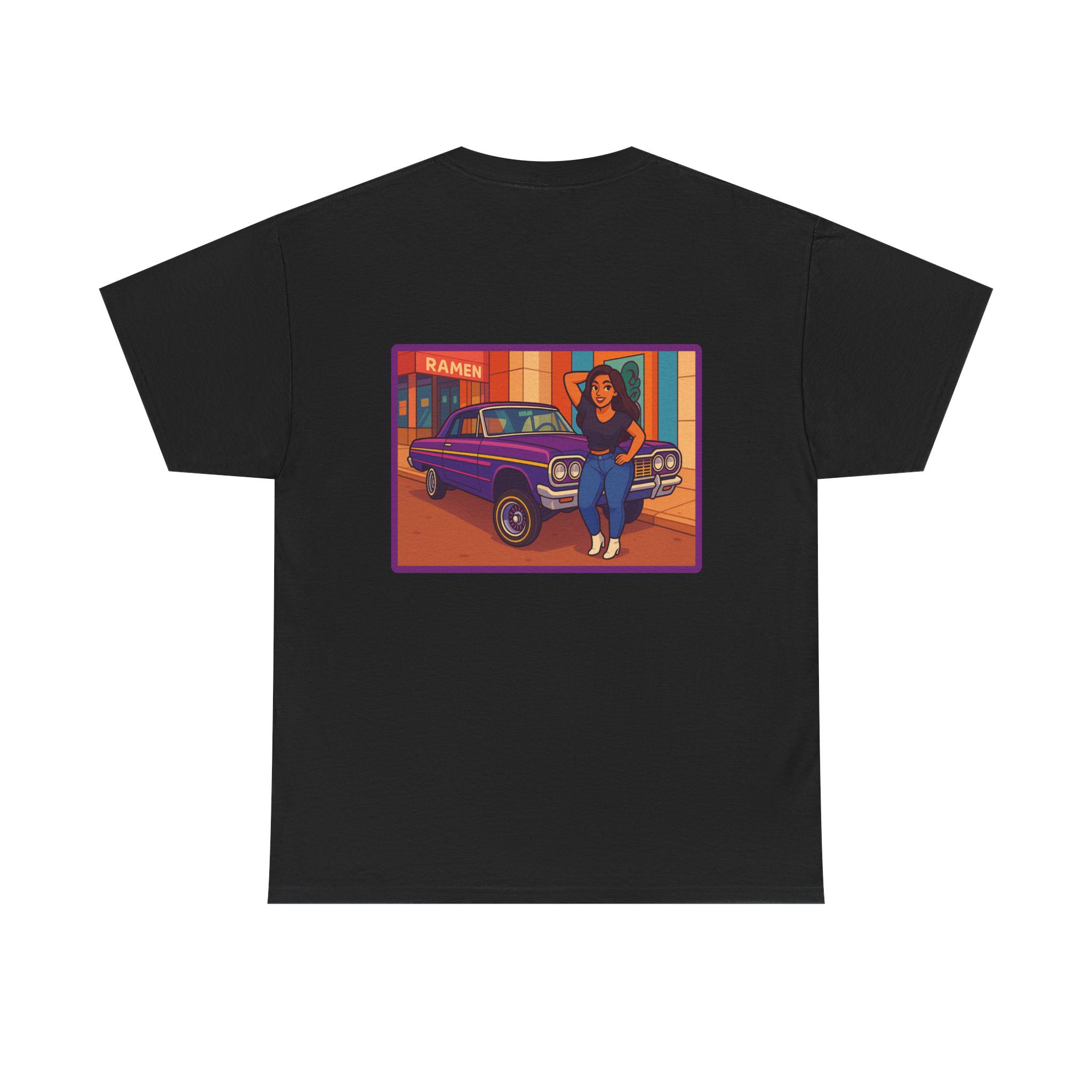 ACHLOWRIDER38 - 2 Sided Graphic Tee | Unisex Heavy Cotton Tee for Lowrider Lovers, Gifts, Retro Old School Vibes, Summer Wear, Casual Car Show Fashion - Image 2