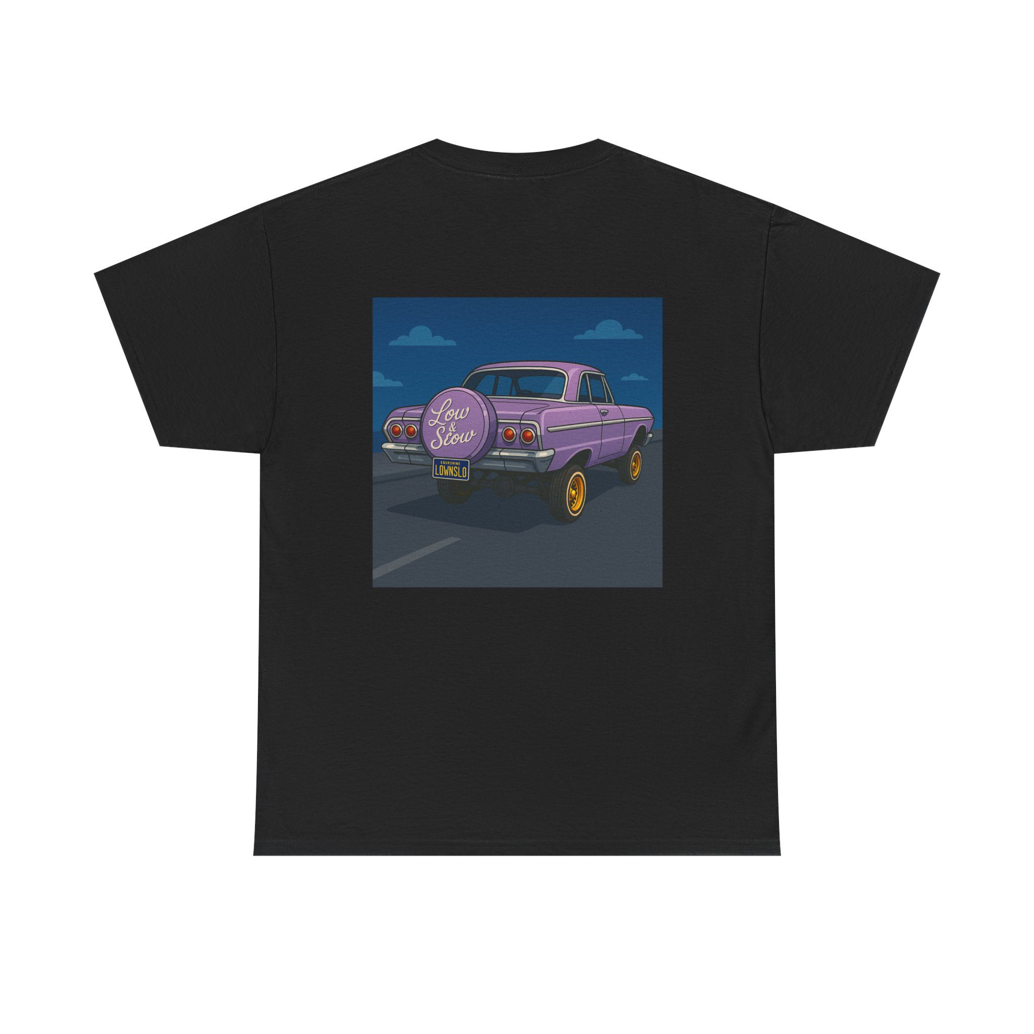 ACHLOWRIDER1 - 2 Sided Graphic Tee | Unisex Heavy Cotton Tee for Lowrider Lovers, Gifts, Retro Old School Vibes, Summer Wear, Casual Car Show Fashion - Image 8