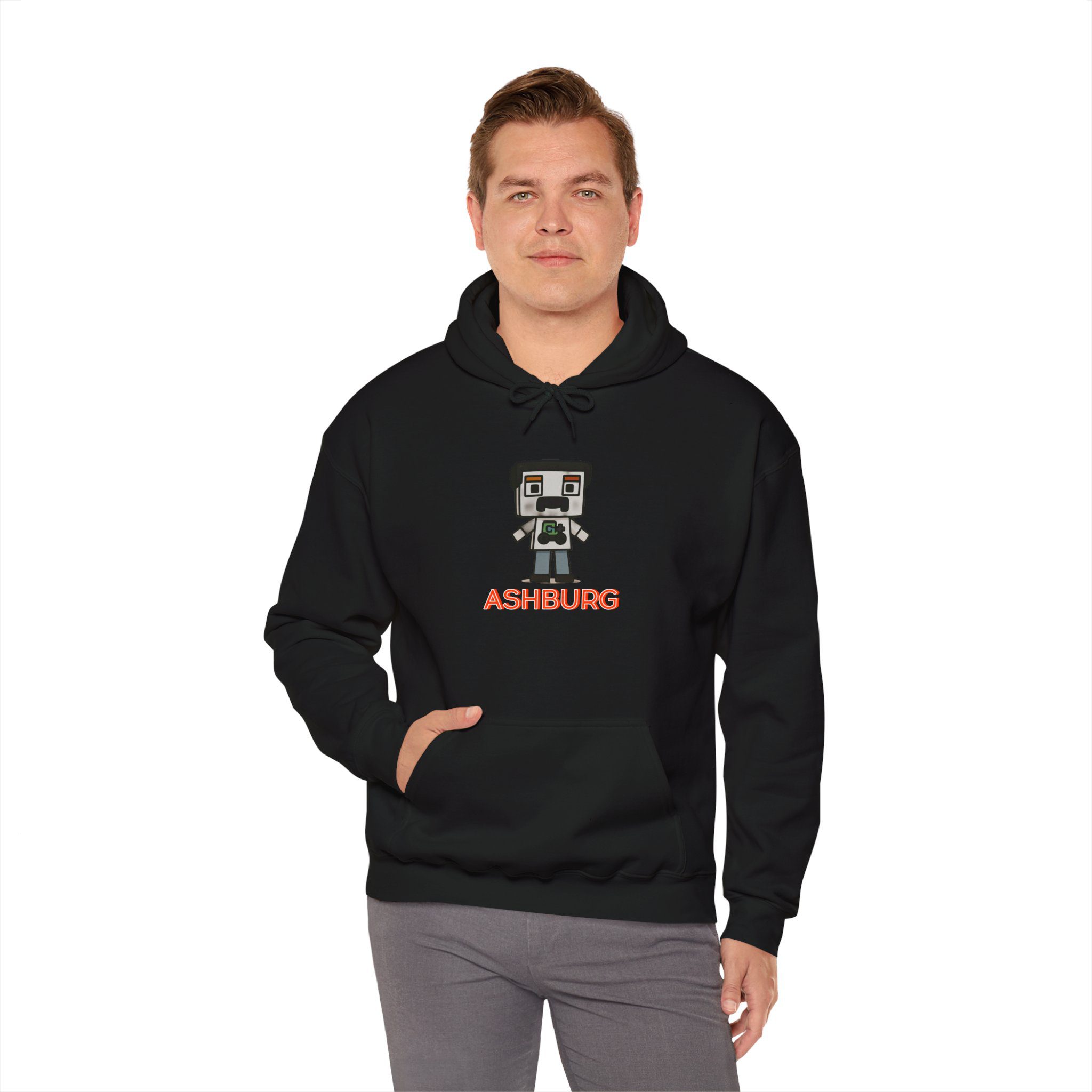 ASHBURG1H Unisex Gaming Hoodie with ASHBURG Design, Cozy Sweatshirt for Gamers, Casual Wear, Gaming Merchandise, Perfect Gift for Players - Image 3
