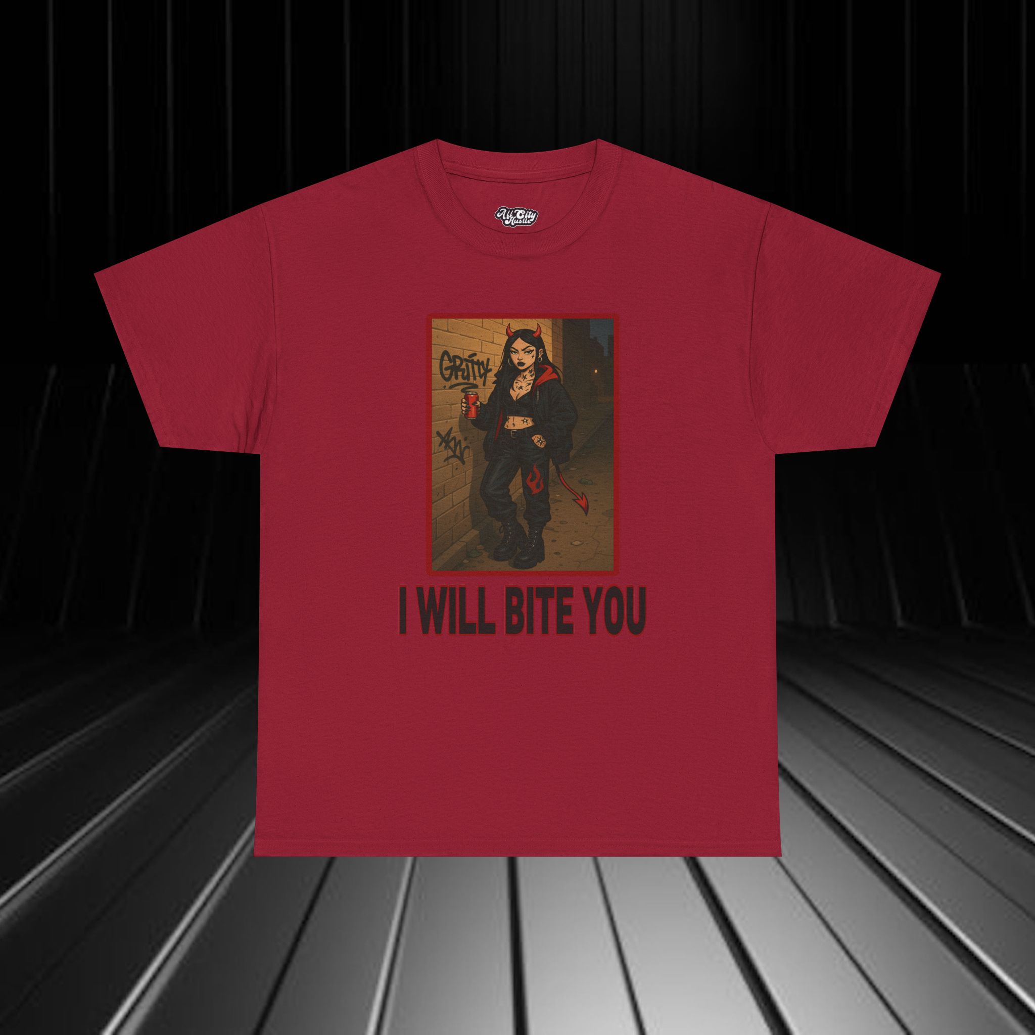 DARK23 Evil Cute Graphic Tee, Unisex Cotton Tee, Trendy T-Shirt, Casual Wear, Gift for Anyone, Dark Apparel - Image 2