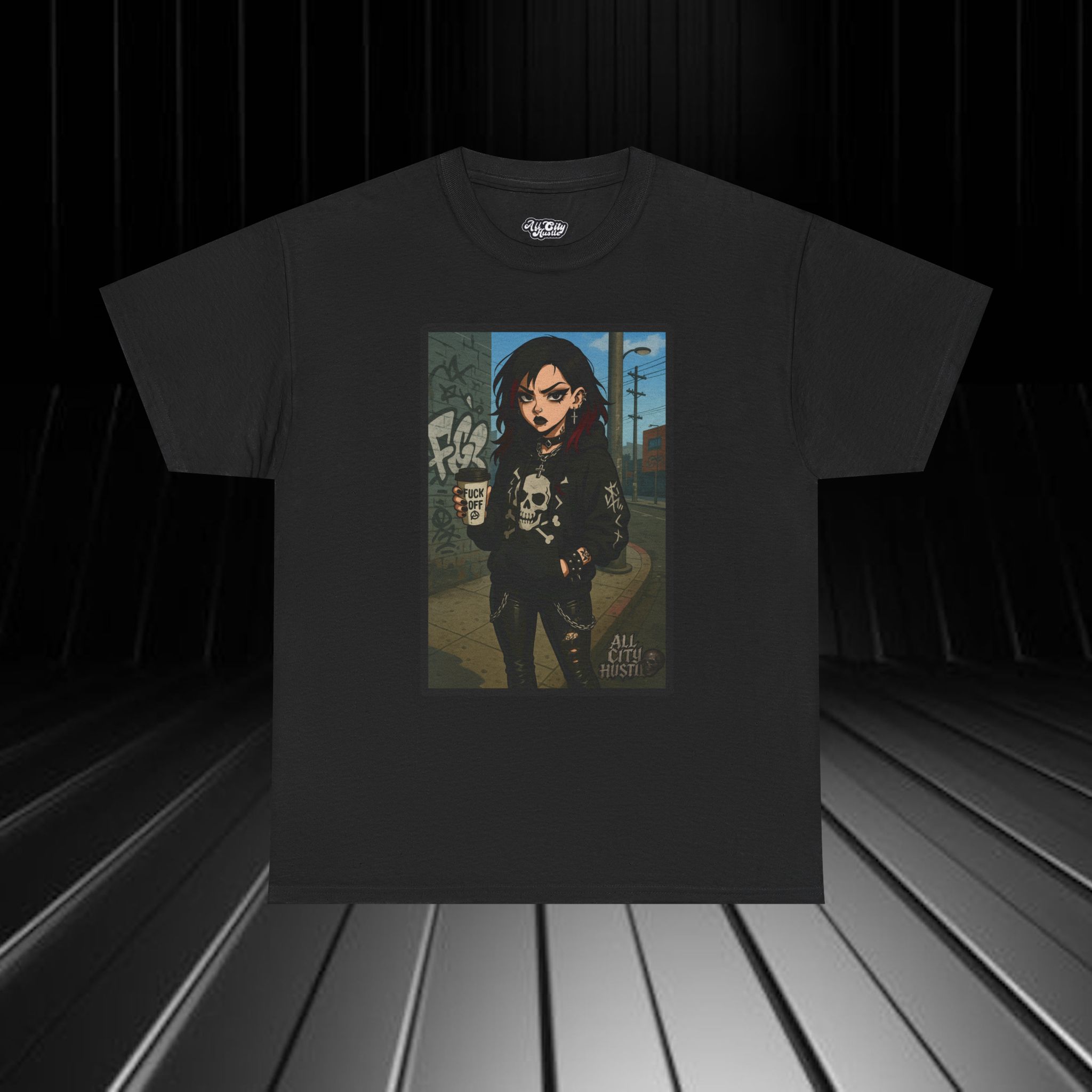 DARK14 Evil Cute Graphic Tee, Unisex Cotton Tee, Trendy T-Shirt, Casual Wear, Gift for Her, Dark Apparel - Image 4