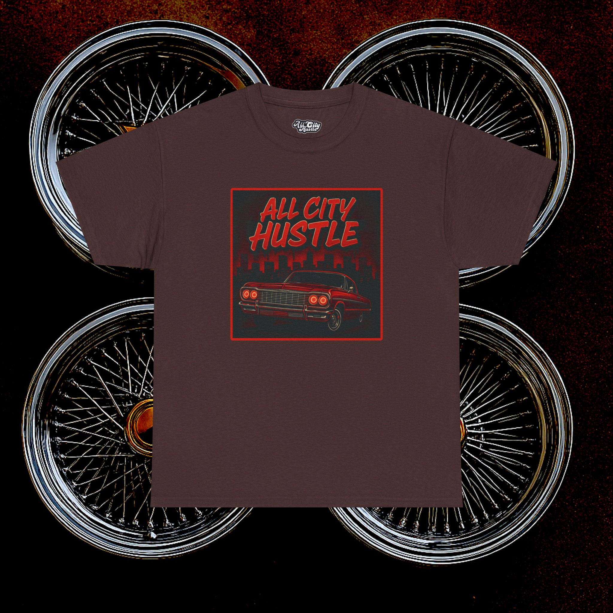 ACHLOWRIDER37 - 2 Sided Graphic Tee | Unisex Heavy Cotton Tee for Lowrider Lovers, Gifts, Retro Old School Vibes, Summer Wear, Casual Car Show Fashion - Image 31