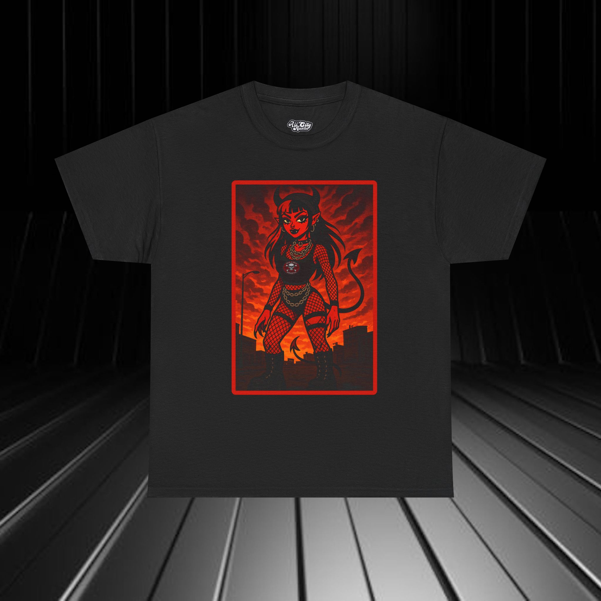 DARK17 Evil Cute Graphic Tee, Unisex Cotton Tee, Trendy T-Shirt, Casual Wear, Gift for Anyone, Dark Apparel - Image 4