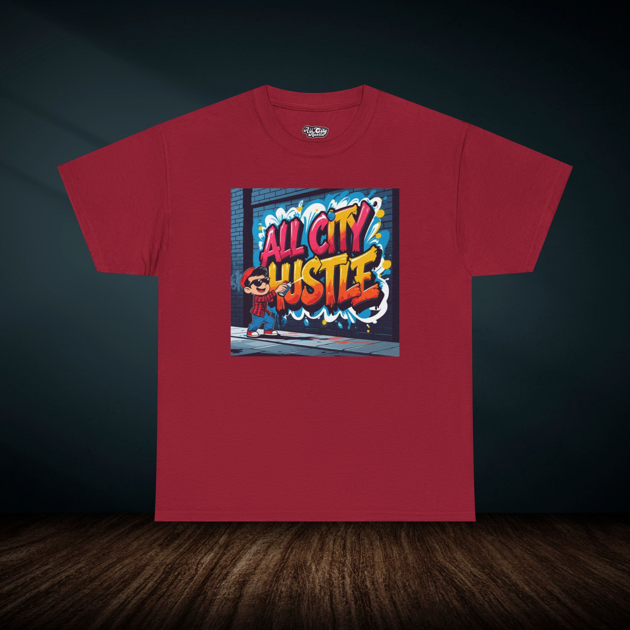 ACH49 Retro Urban Hustle T-Shirt, Unisex Graphic Tee, Casual Streetwear, Gift for Creatives, Everyday Wear, All City Hustle - Image 2