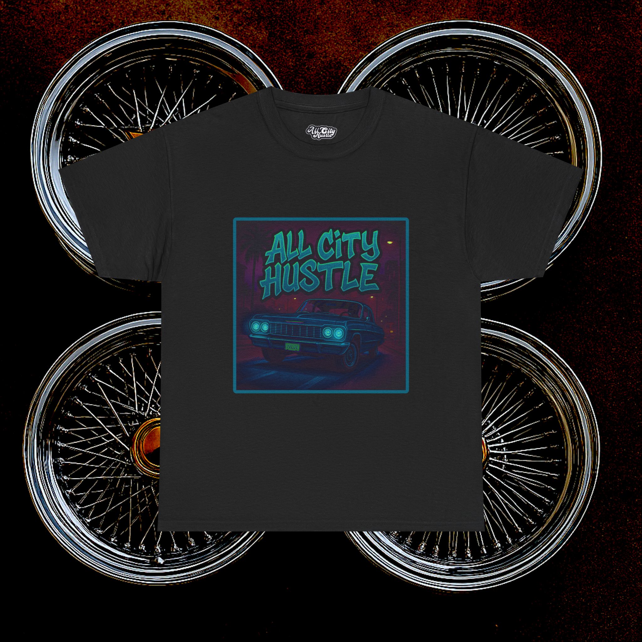 ACHLOWRIDER11 - 2 Sided Graphic Tee | Unisex Heavy Cotton Tee for Lowrider Lovers, Gifts, Retro Old School Vibes, Summer Wear, Casual Car Show Fashion - Image 13