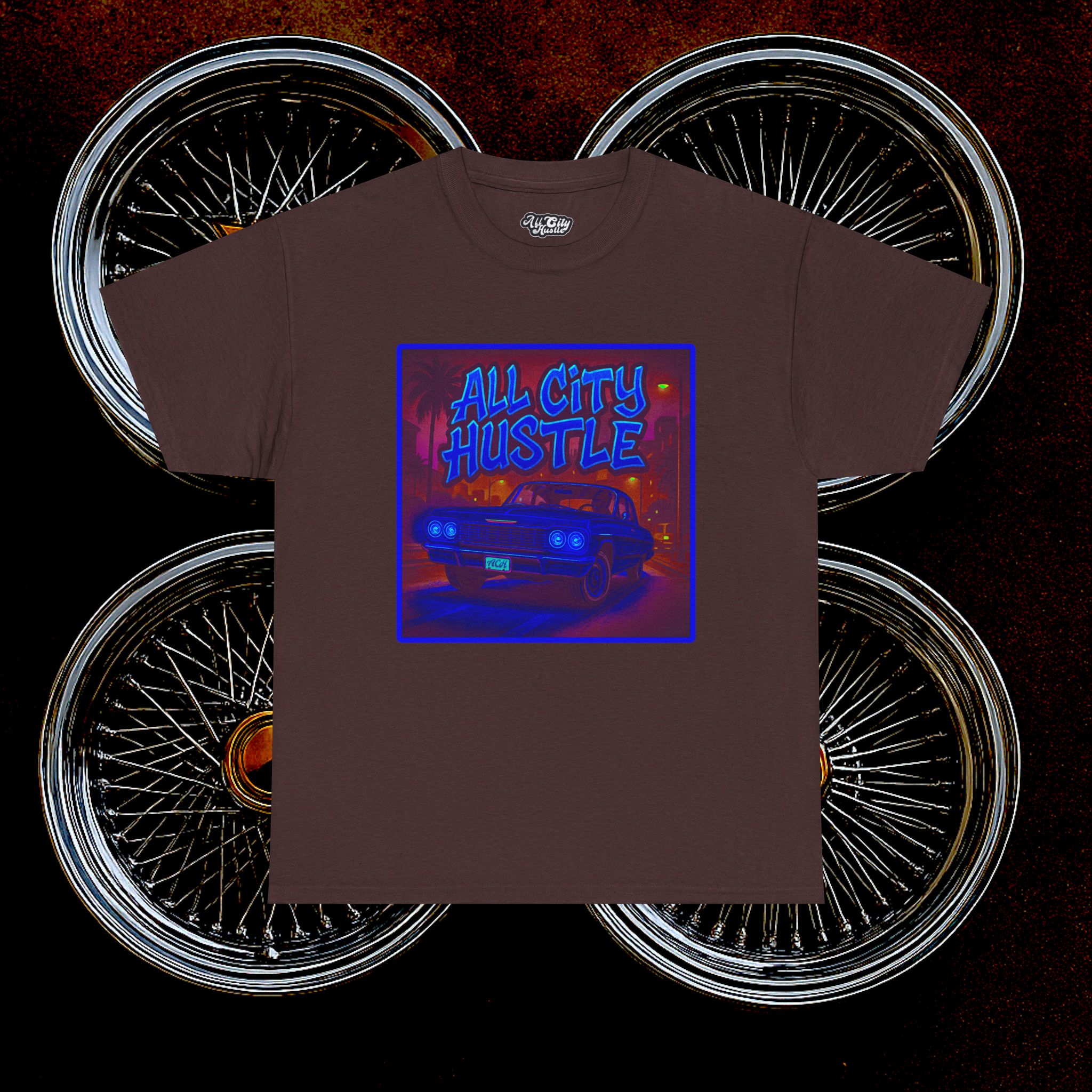 ACHLOWRIDER32 - 2 Sided Graphic Tee | Unisex Heavy Cotton Tee for Lowrider Lovers, Gifts, Retro Old School Vibes, Summer Wear, Casual Car Show Fashion - Image 31