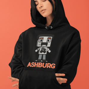 ASHBURG1H  Unisex Gaming Hoodie with ASHBURG Design, Cozy Sweatshirt for Gamers, Casual Wear, Gaming Merchandise, Perfect Gift for Players