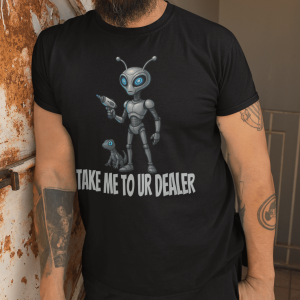 ALIEN1 Alien Humor Tee, Fun Graphic Tee, Unisex Cotton T-Shirt, Joke Shirt, Unique Gift, Quirky Fashion