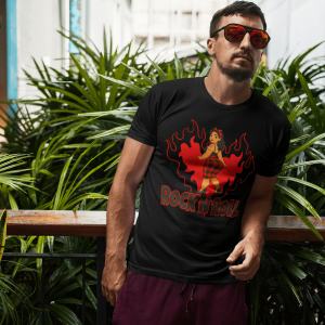 ROCKNR1  ROCKER Inspired Unisex Heavy Cotton Tee, Graphic Tee for Comic Lovers, Casual Wear, Birthday Gift, Gift for Friends