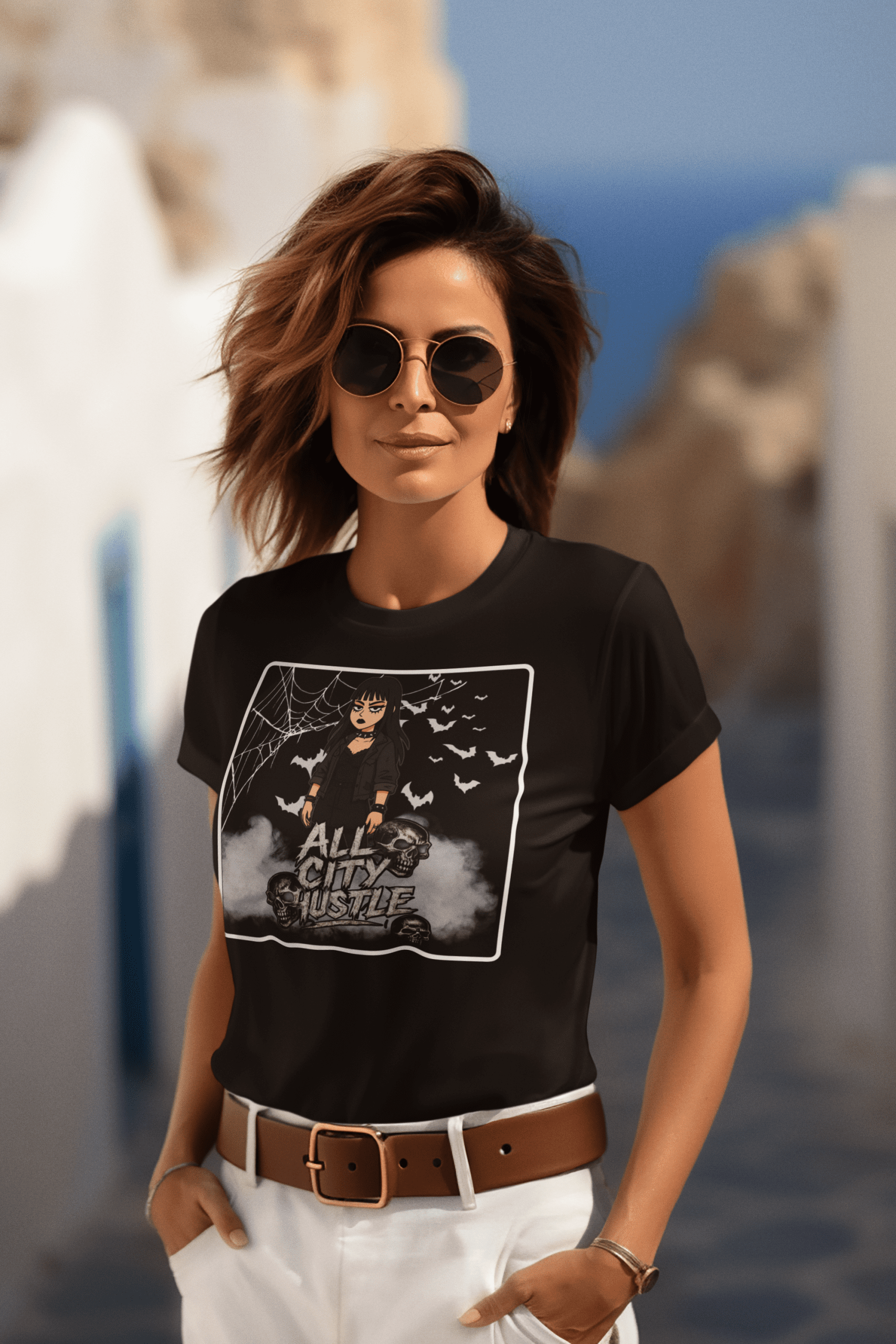 ACH46 Retro Urban Hustle T-Shirt, Unisex Graphic Tee, Casual Streetwear, Gift for Creatives, Everyday Wear, All City Hustle