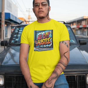 ACH49 Retro Urban Hustle T-Shirt, Unisex Graphic Tee, Casual Streetwear, Gift for Creatives, Everyday Wear, All City Hustle