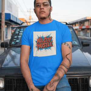ACH55 Retro Urban Hustle T-Shirt, Unisex Graphic Tee, Casual Streetwear, Gift for Creatives, Everyday Wear, All City Hustle