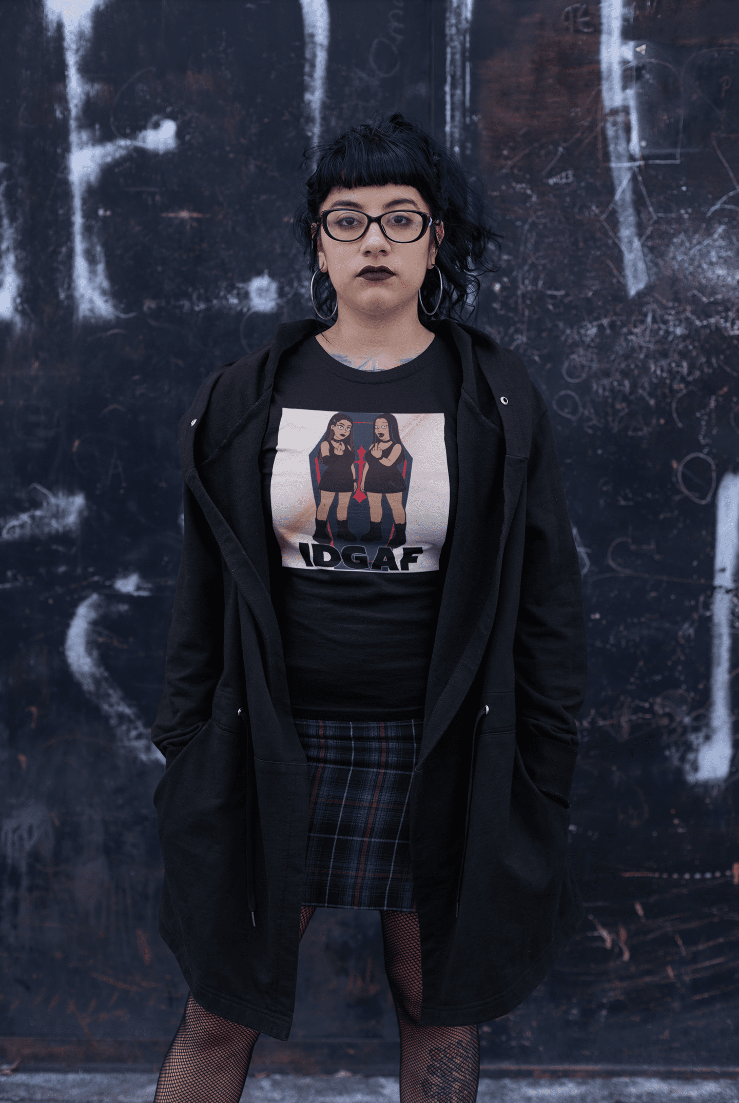 DARK13 Evil Cute Graphic Tee, Unisex Cotton Tee, Trendy T-Shirt, Casual Wear, Gift for Her, Dark Apparel