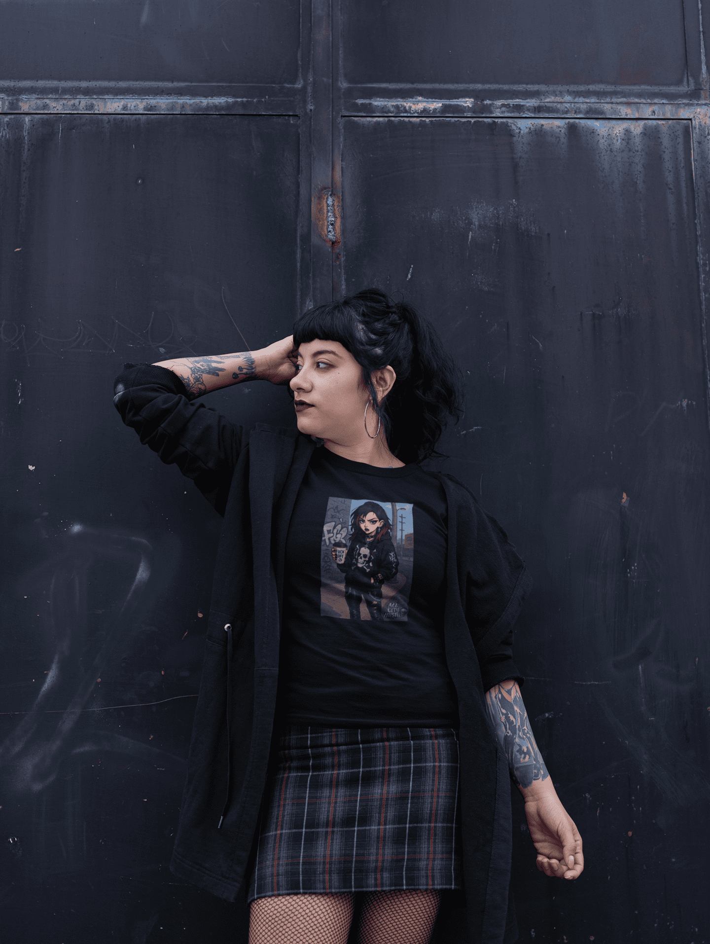 DARK14 Evil Cute Graphic Tee, Unisex Cotton Tee, Trendy T-Shirt, Casual Wear, Gift for Her, Dark Apparel