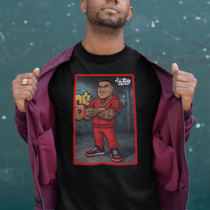 GANGSTER24 City Hood Inspired Unisex Heavy Cotton Tee, Graphic Tee for Comic Lovers, Casual Wear, Birthday Gift, Gift for Friends