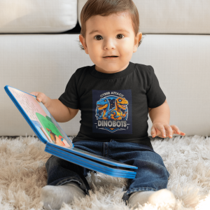 ASHBURG TODDLER11 Cute Toddler Short Sleeve Tee with KIDS Design, Kids T-Shirt, Play Shirt, Cartoon Tee,Gift for All Occasions, Funtime Apparel