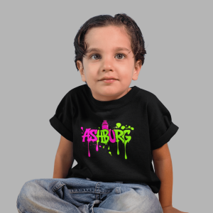 ASHBURG TODDLER13 Cute Toddler Short Sleeve Tee with KIDS Design, Kids T-Shirt, Play Shirt, Cartoon Tee,Gift for All Occasions, Funtime Apparel
